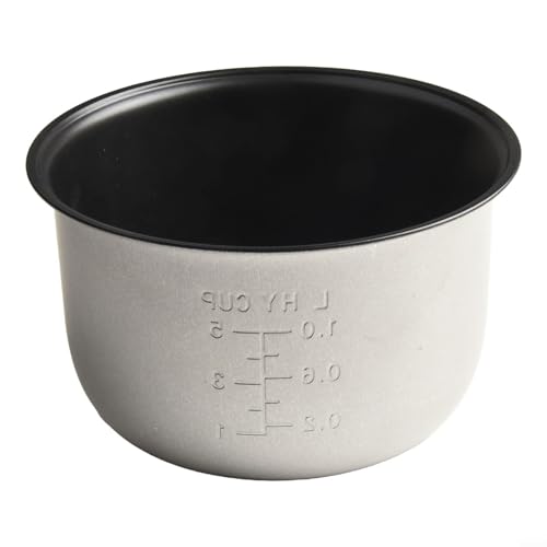 Zeroupshop Olla interna de la olla arrocera de la capacidad 2L, forro de la olla arrocera, reemplazo de aleación de aluminio, recipiente extraíble accesorios de la olla arrocera