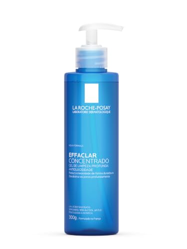 La Roche-Posay Effaclar Gel de Limpeza Facial Antiacne Concentrado com Ácido Salicílico, Zinco e LHA, Limpeza Profunda, Reduz Oleosidade e Desobstrui os Poros, 300ml