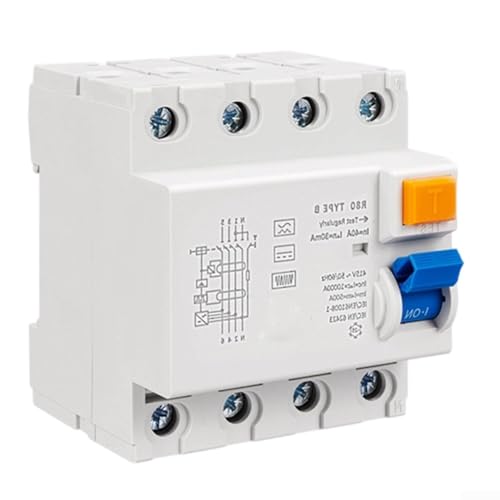 Disyuntor de corriente residual 40A tipo B y 4 polos protector de fugas CC en carga VE 7