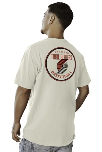 Image of Blue 84 NBA Unisex-Adult NBA Officially Licensed T-Shirt Ringspun Front /Back Ivory