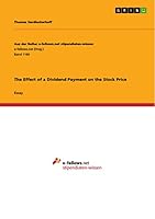 The Effect of a Dividend Payment on the Stock Price 3656928614 Book Cover