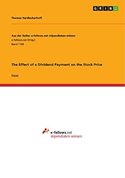 Paperback The Effect of a Dividend Payment on the Stock Price Book