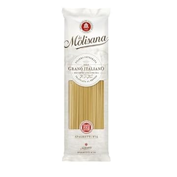 La Molisana, Spaghetti n. 15, Pasta da Solo Grano Italiano - Trafilata al Bronzo, Ruvida e Tenace con Eccellente Tenuta in Cottura - Confezione da 500 g