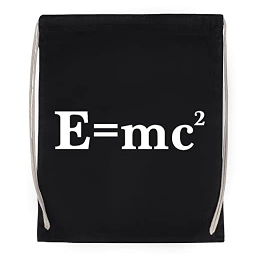 mi igual MC Fórmula Bolsa de Algodón Deportiva con Ccordón Para Gimnasio Sport Cotton Black Bag