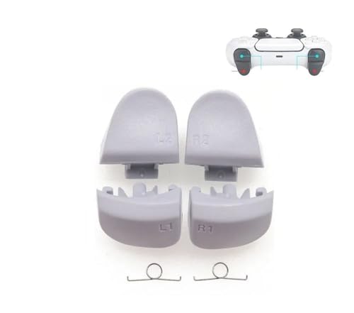 KSSA �݊��i PS5 ���C�����X�R���g���[���[ DualSense �f���A���Z���X BDM-010 BDM-020 BDM-030 BDM-040 BDM-050 L2 R2 �g���K�[ �{�^�� �o�l �X�v�����O ���� ���i �C�� �p�[�c (�z���C�g, 