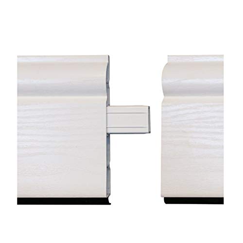 1 x White Satin Roomline Inline Joint Moulding PVC Skirting Board Joint - Hassle-Free Fitting. Zero-Maintenance. Realistic Woodgrain Finish. 1 x White Satin Roomline Inline Joint Moulding PVC Skirting Board Joint - Hassle-Free Fitting. Zero-Maintenance. Realistic Woodgrain Finish.