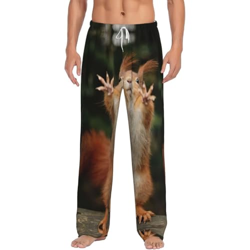 Pantalon de pyjama écureuil S-5XL pour homme avec poches