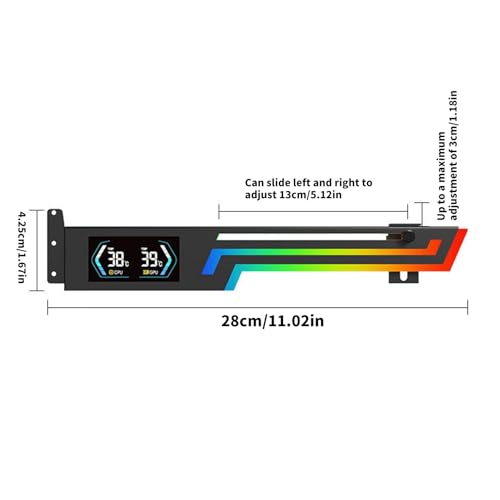 Soporte para Tarjeta Gráfica con Iluminación ARGB y Base Reforzada miniatura 4