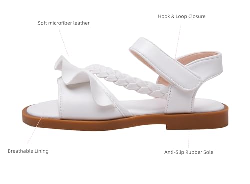 Toddler Girls Cute Open Toe Sandals Summer Outdoor Beach Shoes Princess Dress Ballet Flats for Kids4