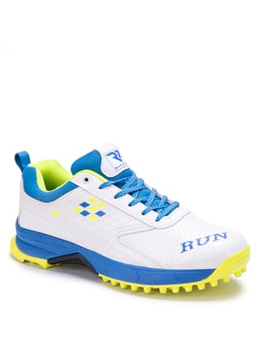Image of Run 07 Mens Cr-1 p Cricket Shoes for Men | Lightweight Sports Shoes with Superior Grip & Cushioning | All-Day Comfort, Support & Durability for Sports Cricket