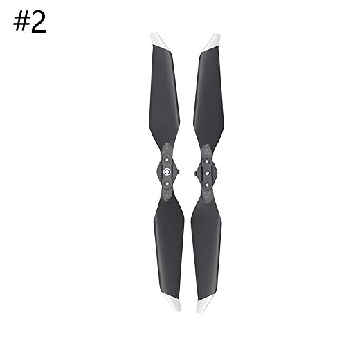 2 Pairs Dji Genuine Low-Noise Quick-Release Propellers For Mavic Pro Or Mavic Pro Platinum, 8331 Sliver Stripes #TOP2