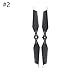 2 Pairs DJI Genuine Low-Noise Quick-Release Propellers for Mavic Pro or Mavic Pro Platinum, 8331 Sliver Stripes