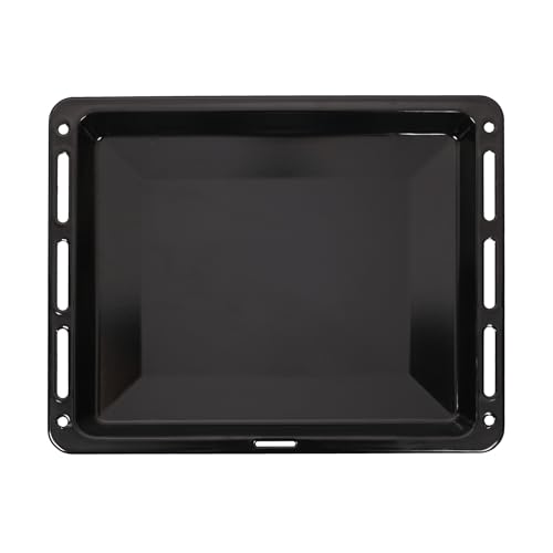 ICQN Plaque de Four Émaillée 46 × 37 × 3 cm, Compatible avec Beko, Bosch, Grundig & Samsung, Lèche-frite Émaillée 30 mm