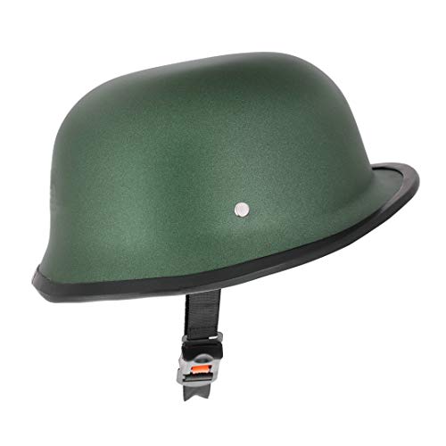 Image of Sage Square German Multipurpose Half Helmet (Green Matte) (Non-Motorized)
