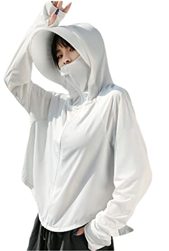 Women's Sun Protective Jacket Full Zip UPF 50+ UV Sun Protection Clothing Lightweight Long Sleeve Hoodie Sun Shirt