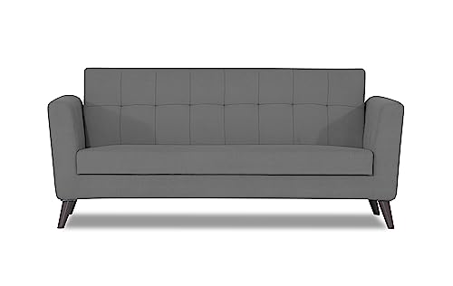 Image of Adorn India Dannis 3 Seater Sofa (Grey) (3 Year Warranty)