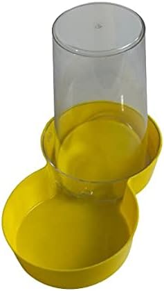 Miapet Hazneli Plastik Kedi-Köpek Mama ve Su Kabı 1,5 Lt Yuvarlak Sarı