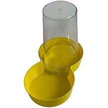 Miapet Hazneli Plastik Kedi-K pek Mama ve Su Kab  1,5 Lt Yuvarlak Sar