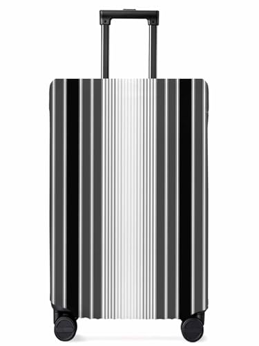 Black Gray Stripes Travel Luggage Cover, Gradient Anti-scratch Elastic Luggage Covers For Suitcase Protector, Washable Baggage Covers - Main Image