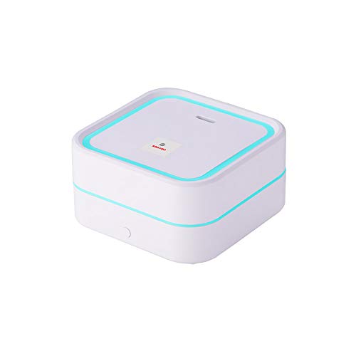 NEWKBO USB Diffuser Ultraschall 100 ml Aroma-Diffusor mit Sleep-Modus, Luftbefeuchter für Kinder, Nachtlicht, 7 Farben, für Schlafzimmer, Haus und Büro Bianco Cover