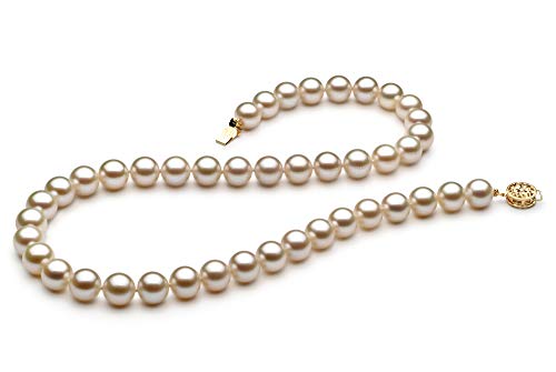 White 8-8.5mm AAAA Quality Freshwater Gold filled Cultured Pearl Necklace For Women2
