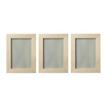 Unknown Binding Unfinished Pine Craft Frame 4" x 6" Photo Frame - Set of 3 Book