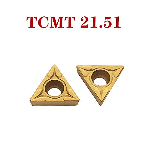 Image of GBJ 20pcs TCMT21.51 Turning Inserts TCMT110204 TCMT21.51 Carbide Inserts TCMT Insert S08K /S10K /S12M-STFCR11 1 /3 inch 3 /8 inch 1 /2 inch 91 Turning Holder Boring Bars (20 pcs TCMT21.51 Inserts)