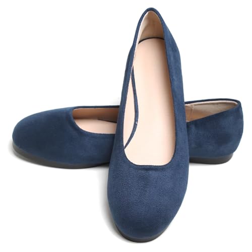 Image of Dear Time Women's Flats Comfortable Slip On Ballet Flats Soft Solid Casual Shoes