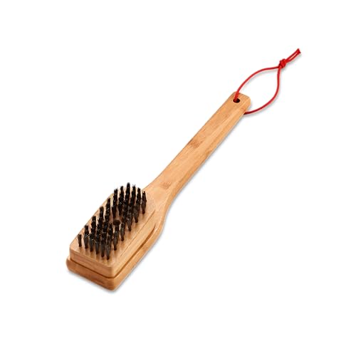 Weber 18' Bamboo Grill Brush – Durable Angled‑Head Grill Cleaning Brush with Hanging Loop, Effective Grate Cleaning
