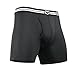 Sheath Mens 4.0 Dual Pouch Boxer Brief Underwear, Black/White, Large