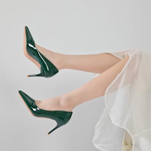 Image of Women's Low Kitten Heel Pumps Classic Fashion Dress Pumps Simple Heeled Shoes for Office Work