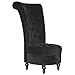 HomCom Elegant Royal High Back Velvet Tufted Accent Chair - Rich Black