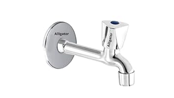 Alligator Stainless Steel Brass Disc Mirage Water Long Body Tap Foam Flow with Wall Flange - (Pack of 1)