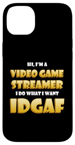 Video Game Streamer IDGAF Costume Gaming IRL Streaming Games �X�}�z�P�[�X iPhone 14 Plus �p