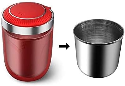 Ashtray with Lid,Portable Car Ashtray for Mini PACEMAN/Clubman/Countryman/Coupe/JCW, Led Light with Flip Lid, for Cars, Homes, Offices and Outdoors, Car Accessories Interior