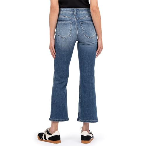 KUT from the Kloth Women's Kelsey High-Rise Fab Ab Ankle Flare Regular Hem in Miracles3