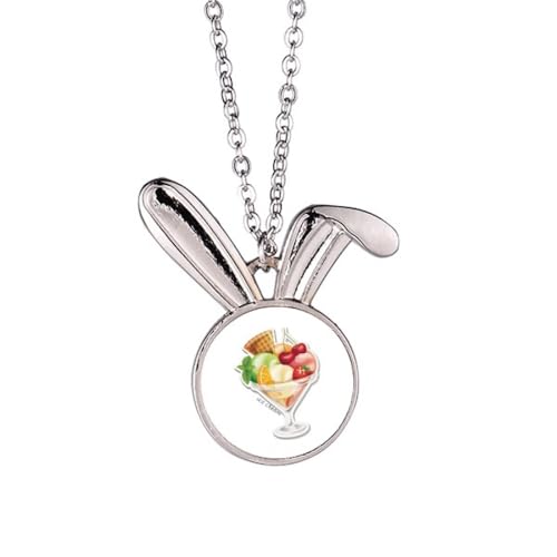 Collier lapin cerise et orange pour accessoiriser les tenues