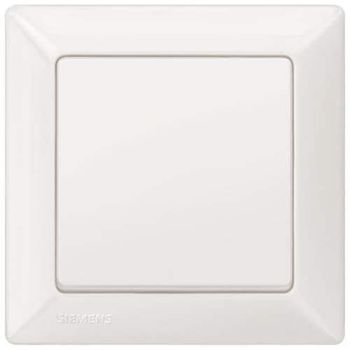 SIEMENS - Siemens Komplettset Lichtschalter - Lichtschaltereinsatz, Wippe & 1-fach Rahmen in titanweiß, für Unterputz, 5TA2156, 5TG6201, 5TG2551-0