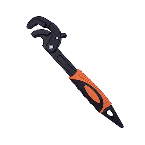 Hamind Adjustable Black Oxide Wrench, Multi-function Wrench Universal Adjustable Wrenches 1045 Steel, Pipe Wrench,10.5 inch