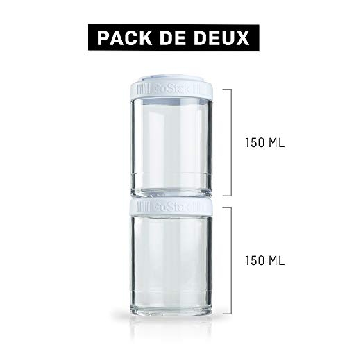 Image of BlenderBottle GoStak Twist n' Lock Storage Jars, 150cc 2-Pak, Red