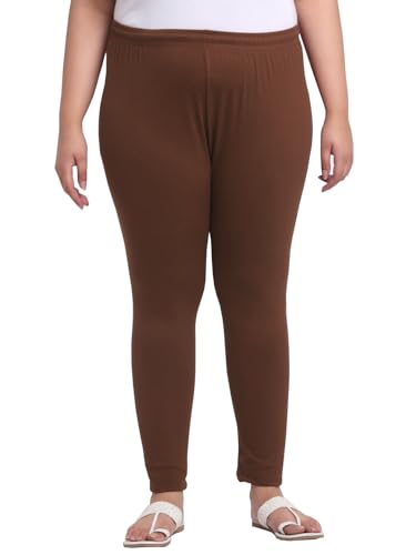 Image of Soft Cotton Ankle Lenght Solid Regular and Plus 35 Colours Leggings for Womens and Girls (Sizes :- M to 6XL)