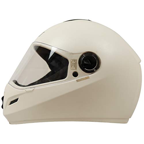 Image of Steelbird SB-39 Jolt 7Wings Classic Full Face Helmet (Large 600 MM, White with Plain Visor)