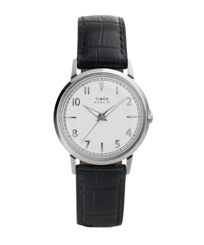 Montre Timex Marlin Quartz 34mm boîtier acier cadran argenté analogique