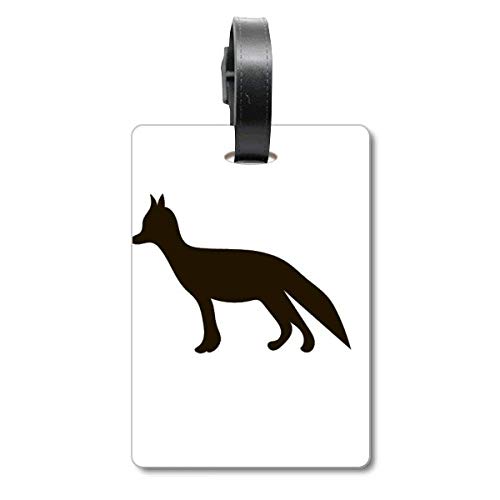 Étiquette bagage renard noir pour ne plus perdre votre sac lors de vos voyages en train