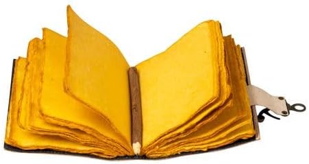 Miniatura 4 de Diario de cuero vintage hecho a mano con sol y luna para hombres y mujeres, antiguo hecho a mano con borde de cubierta vintage, cuaderno de bocetos