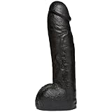 Doc Johnson Vac-U-Lock CodeBlack - Realistic Hung - 12 Inch FIRMSKYN Dildo with Massive 8.5 Inches of Girth - F-Machine and Harness Compatible - for Adults Only, Black
