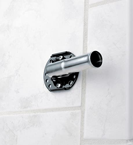 Moen Brushed Nickel 5-Foot Curved Fixed Mount Shower Curtain Rod With Pivoting Flanges, Csr2165Bn #TOP6