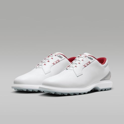 Image of Jordan ADG 5 Golf Shoes (Wide) (FQ7874-100, White /Emerald Rise /Grape Ice)