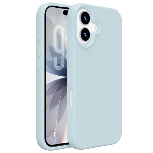 Image of iPhone 17 Case Silicone,Soft Microfiber Lining(Cloud Blue)