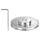 QUARKZMAN V-Typ Riemenscheibe 17mm Bohrung 100mm Außendurchmesser Einzelrille Aluminiumlegierung für 6mm PU Rundriemen Motorwelle Bohrmaschine mit Installationen